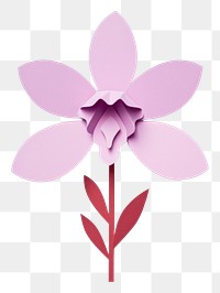 PNG Orchid paper origami flower.