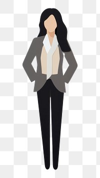 PNG Asian businesswoman in suit adult gray background representation.