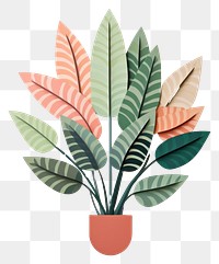 PNG Indoor plant craft leaf art.