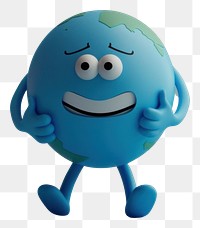 PNG Earth character cartoon cute toy.