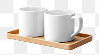 PNG White coffee mugs, transparent background