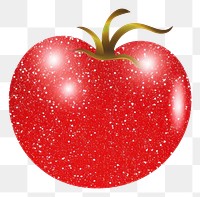 PNG Glitter tomato icon vegetable apple fruit.