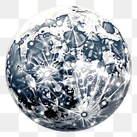 PNG Glitter full moon icon sphere planet shape.