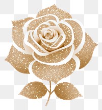 PNG Glitter rose icon flower shape plant.