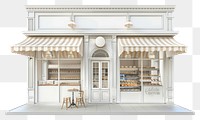PNG Architecture illustration bakery shop restaurant furniture building.