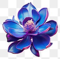 PNG Neon magnolia blossom pattern flower.