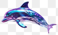 PNG Neon small dolphin animal mammal fish.