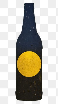 PNG Beer bottle yellow drink.