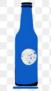PNG Bottle of beer yellow drink blue.