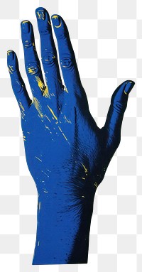 PNG Hand finger yellow blue.