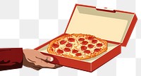 PNG Pizza food box pepperoni.
