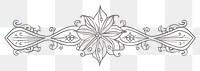 PNG Ornament divider star art pattern calligraphy.