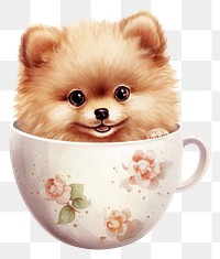 PNG Mammal pet dog cup.