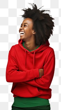 PNG Africa teenage woman laugh sweatshirt laughing portrait.