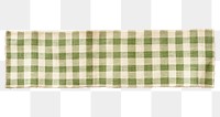 PNG Gingham pattern adhesive strip green white background tablecloth.