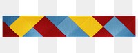 PNG Argyle pattern adhesive strip yellow blue red.