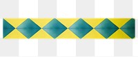 PNG Argyle pattern adhesive strip yellow green blue.