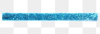 PNG  Stars adhesive strip glitter turquoise blue