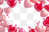 PNG Pink and red hearts backgrounds balloon petal.
