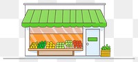 PNG Grocery store line architecture vegetable.