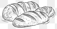 PNG Bread drawing food sketch.