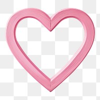 PNG Frame pink heart shape love pattern.