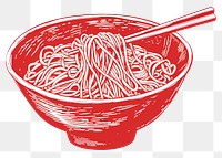 PNG Yakisoba noodle spoon bowl.