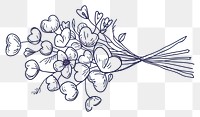 PNG Valentines buquet drawing sketch flower.