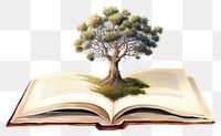 PNG  Illustration of open book tree publication reading.