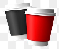 PNG coffee cups, transparent background