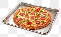 PNG Pizza food tray pepperoni.