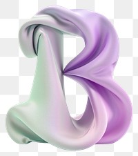 PNG  Letter B abstract purple shape.