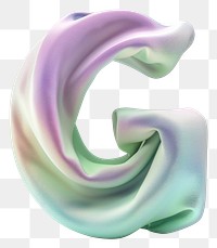 PNG  Letter G abstract purple shape.