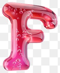 PNG Letter F number symbol pink.