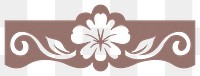 PNG  Hibiscus divider ornament pattern flower symbol.