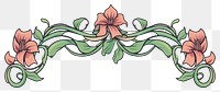 PNG Ornament divider azalea pattern flower art.