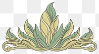 PNG Ornament divider banana leaf art pattern drawing.