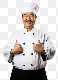 PNG Adult chef protection gesturing.