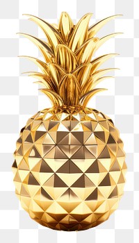 PNG 3d render of a pineapple in surreal abstract style fruit plant food.