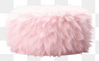 PNG 3d render cake fur fluffy white background furniture softness.