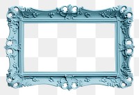 PNG  Blue rectangle frame white background.