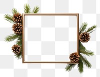 PNG  Christmas decoration on rectangle plant frame.