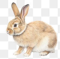 PNG Aesthetic color pencil illustration of bunny animal mammal rodent.