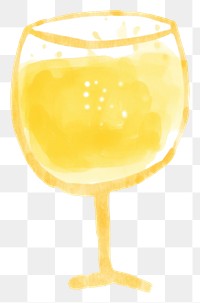 PNG Hand drawn a cocktail in kid illustration book style drink glass white background.