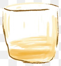 PNG Hand drawn a whiskey in kid illustration book style glass vase 