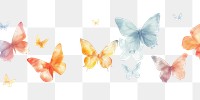 PNG Butterfly line horizontal border backgrounds pattern petal.