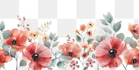 PNG Flowers line horizontal border backgrounds pattern plant.