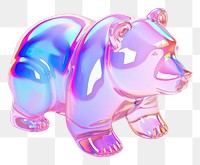 PNG Bear icon purple white background representation.