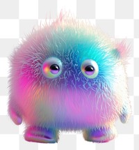 PNG Cute fluffy monster animal plush cute.