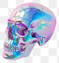 PNG Simple skull jewelry purple art.